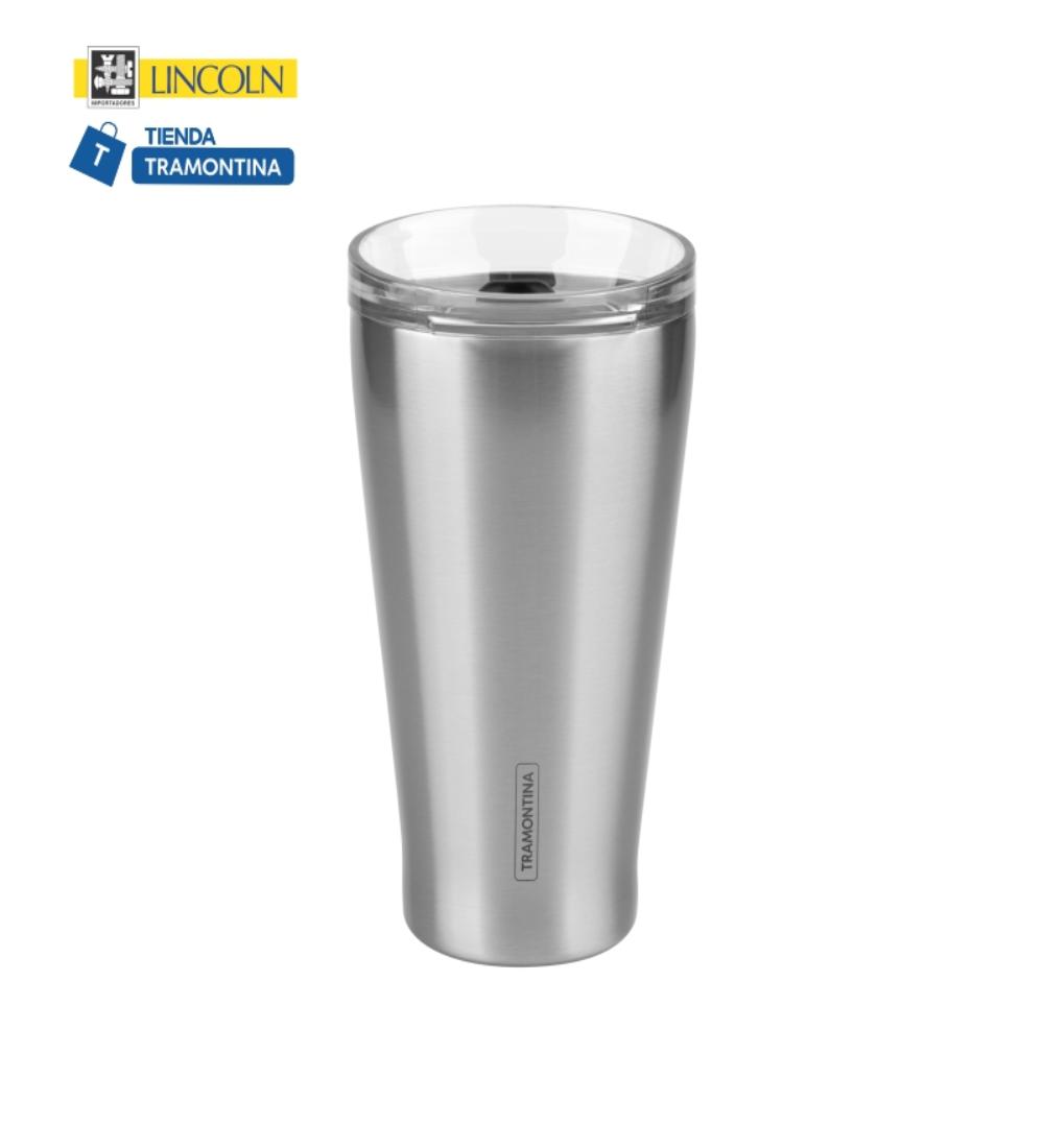 VASO TÉRMICO CON TAPA TRAMONTINA INOX 550 ML